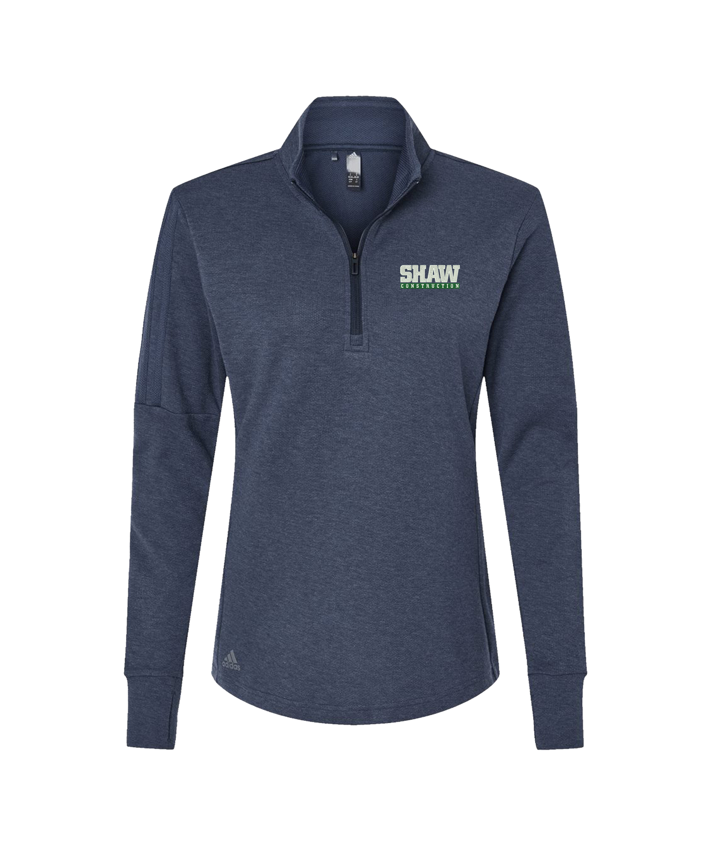 Adidas Women's 3-Stripes Quarter-Zip Sweater